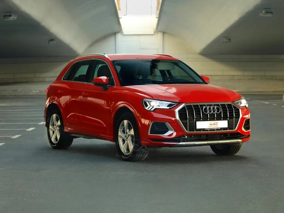 Audi Q3 Lease Red Audi Q3 SUV in Abu Dhabi