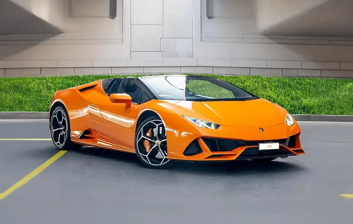Hire Lamborghini Huracan EVO Spyder orange
