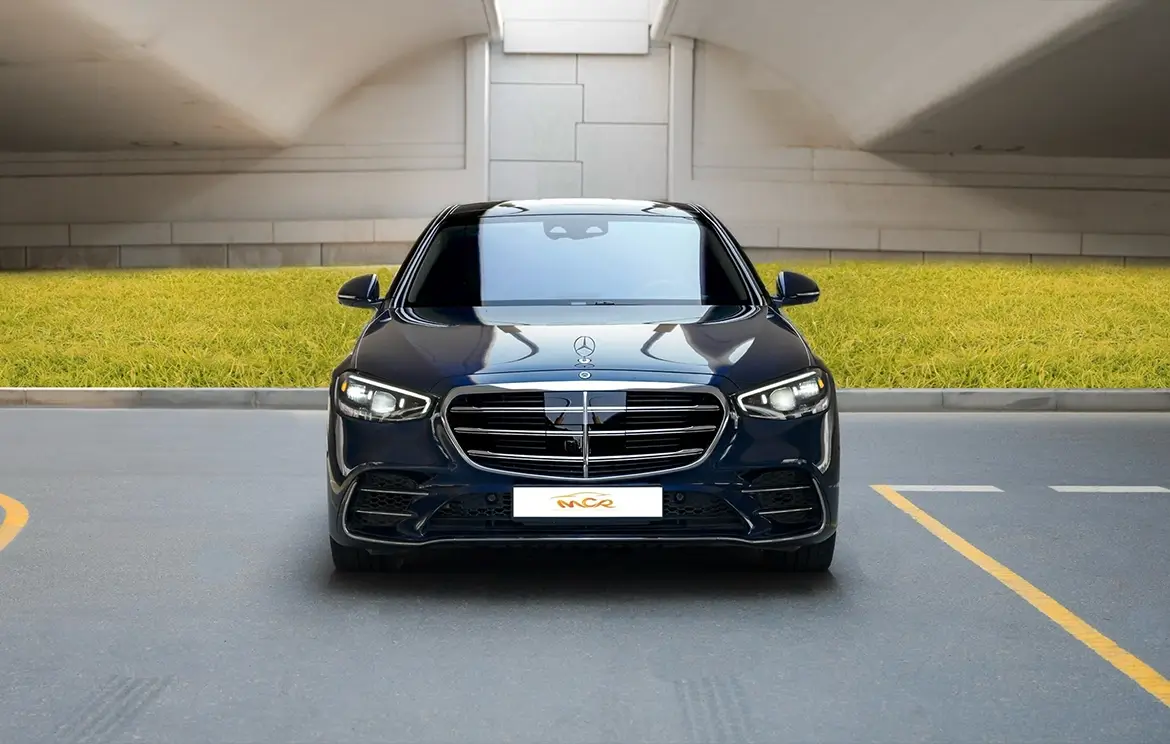 the Mercedes S580 sedan Rental in Abu Dhabi and Dabi